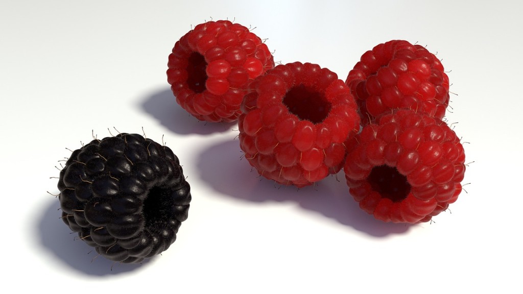 100 Gramm Himbeeren enthalten etwa 8 Gramm Ballaststoffe